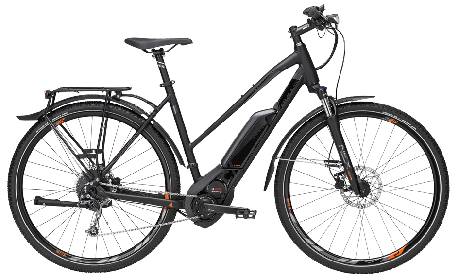 Bulls Cross Street E1 CX Trapez Bulls Cross Street E1 CX mit Bosch Mittelmotor und Shimano Kettenschaltung und Suntour Federgabel