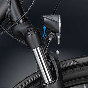 schwarzer Fahrradscheinwerfer