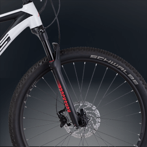 Weiße Rock Shox Luft Feder Gabel für den Geländebetrieb