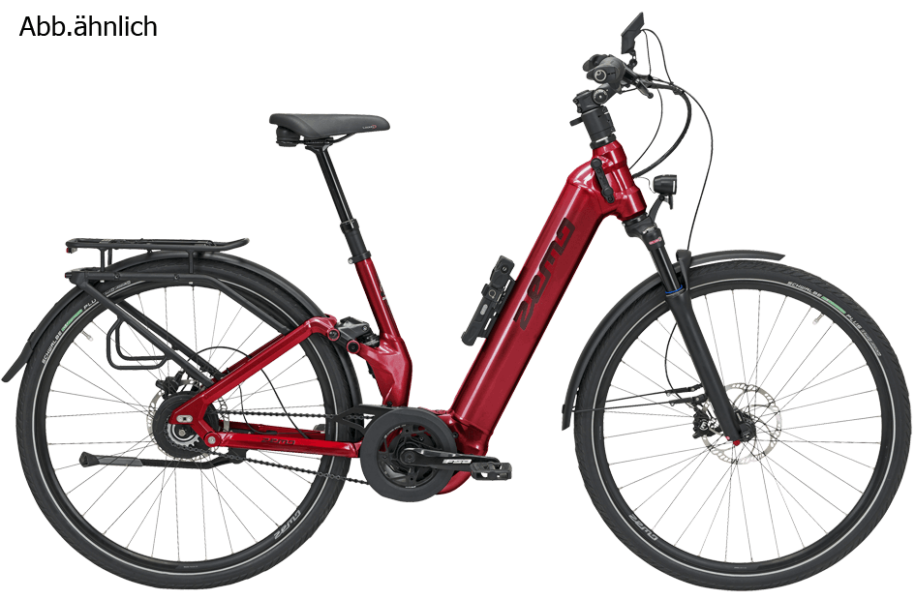Zemo ZE FS 12 Rot Zemo ZE FS 12 mit Bosch Performance CX Gen4 Mittelmotor und 12.Gang Shimano Kettenschaltung