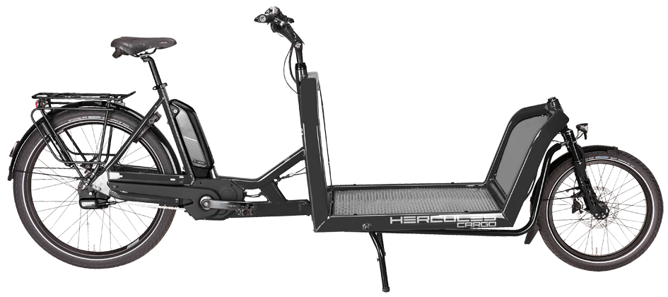 Hercules Cargo 1000 Schwarz Hercules Lastenrad Cargo 1000 mit 2+500 Wh Bosch Akkus