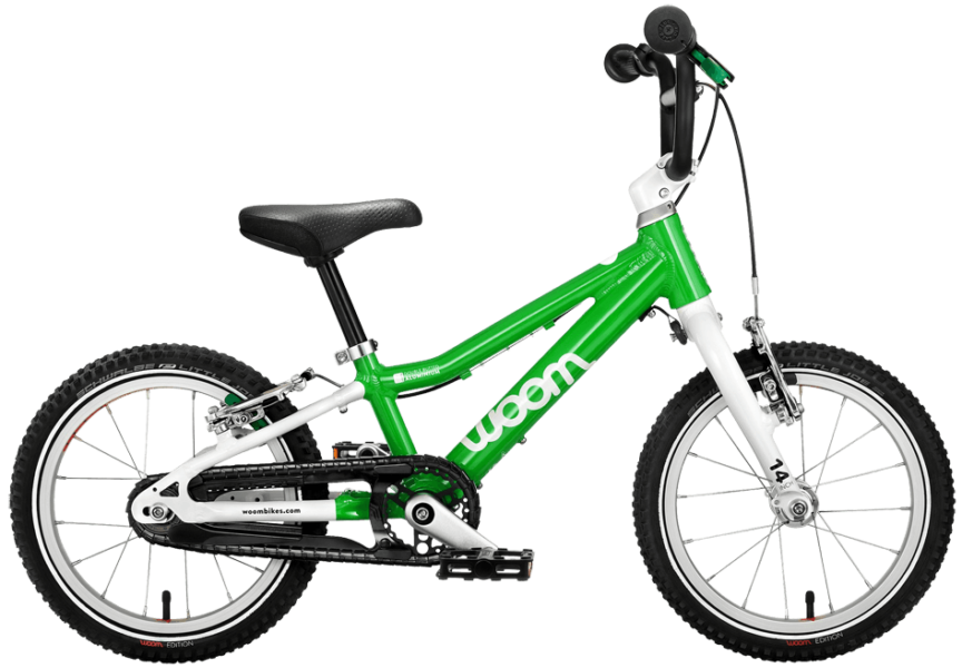 Woom 2 Grün Woom 2 in 14 Zoll und Grün