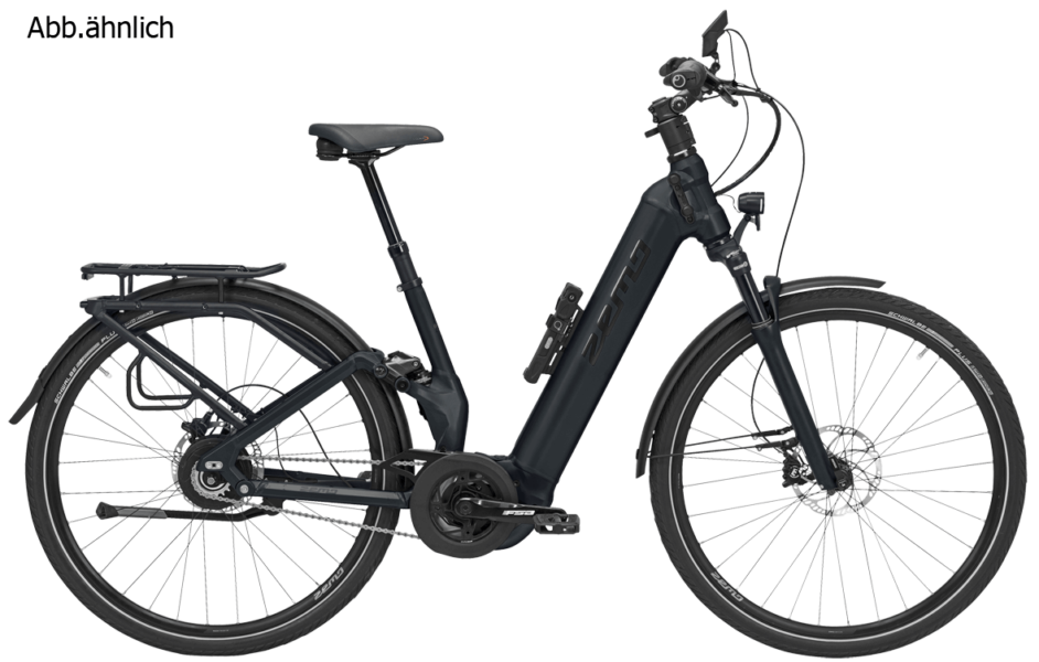 Zemo ZE FS 12 Schwarz Zemo ZE FS 12 mit Shimano 12.Gang Kettenschaltung und Bosch CX Gen4 Mittelmotor