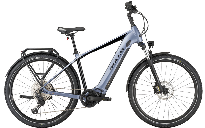 BULLS ICONIC EVO 2 HE Blau Straßentaugliches Trekking Cross Pedelec mit Federgabel und Bosch Cx Motor