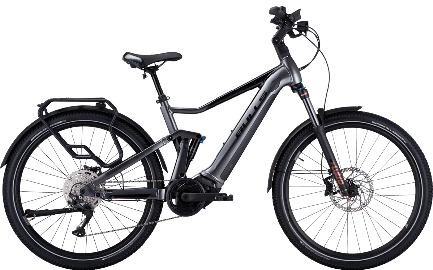Bulls Iconic Evo TR1 HeDiamant Vollgefedertes Straßen MTB mit Federgabel und Bosch CX Motor