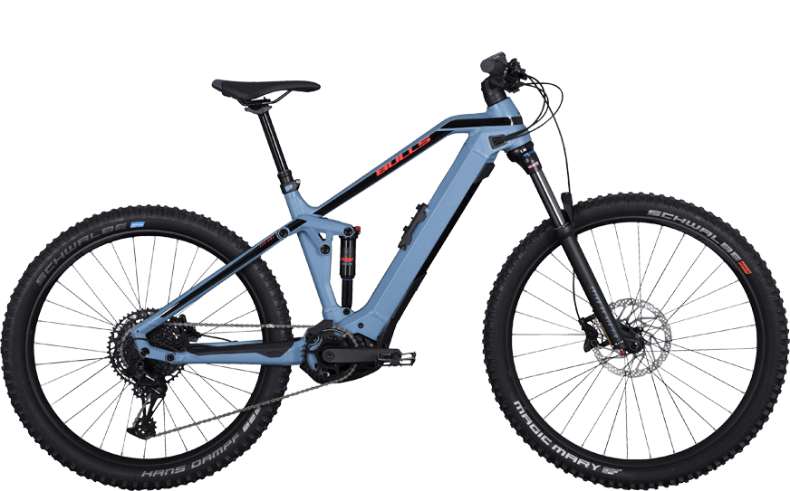 BULLS SONIC EVO AM 1 BLAU Blaues Vollgefedertes Pedelec mit Bosch CX Motor und integriertem Akku