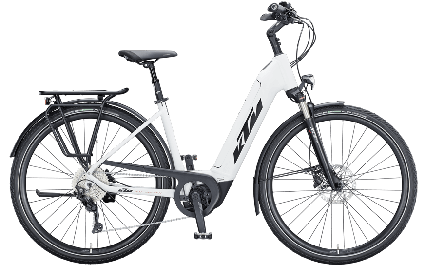 KTM Cento 10 Uno Weiß Weißes Trekking Pedelec mit Federgabel und Bosch CX Motor