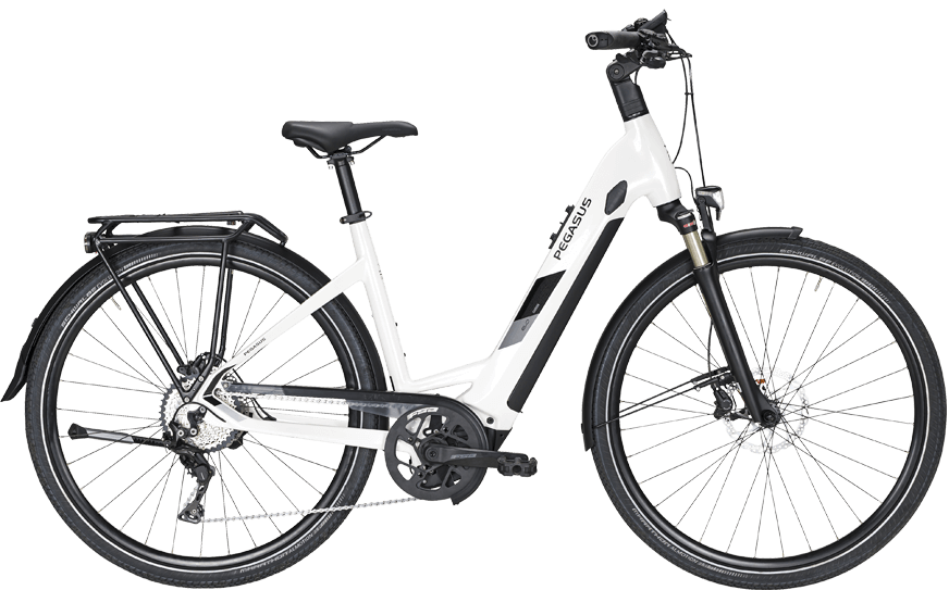 Pegasus Enovo EVO 10 Weiß wave Pegasus Enovo Wave mit Shimano Kettenschaltung, Bosch CX Mittelmotor Gen4 und extra leichten Carbon Rahmen.
