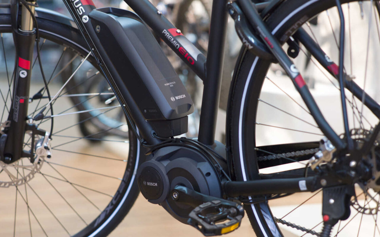 Pegasus E-Bike in Schwarz im Geschäft