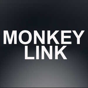 Text: Monkey link auf schwarzen Hintergrund