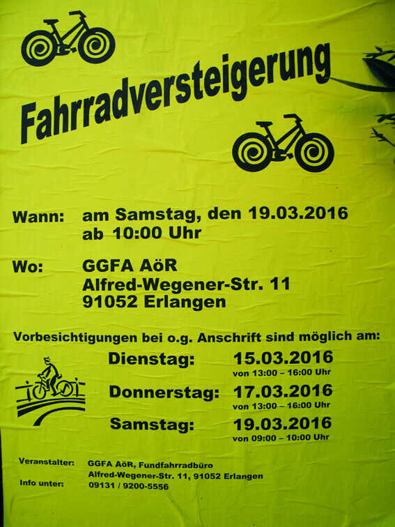 DSCF5794 Schild mit Text Fahrradversteigerung