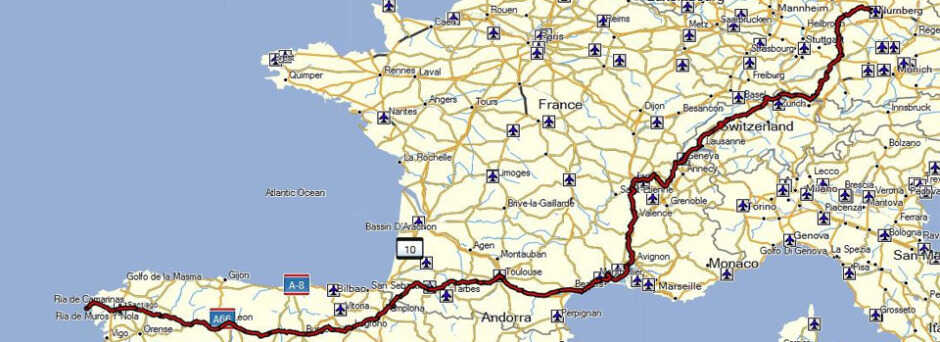 GPS Karte von Frankreich