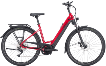 Rotes Bosch Ebike von Pegasus mit CX Motor und integriertem Akku