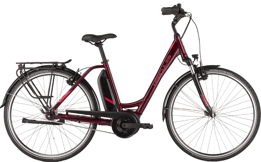 HERCULES LYON R7 Uno Rot Rotes City Pedelec mit 7 Gang Nabenschaltung und Federgabel