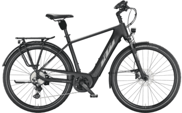 Schwarzes Trekking Pedelec mit Bosch CX Motor