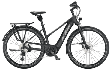 Schwarzes Trekking Pedelec mit Bosch CX Motor