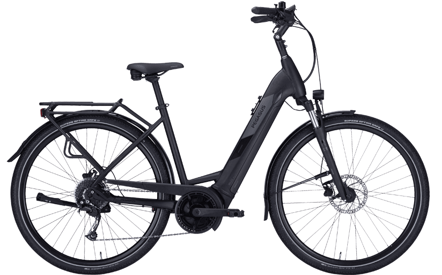Pegasus Solero EVO 9 Schwarz Wave 644-17745 Schwarzes Trekking Pedelec mit Straßenaustattung und Bosch CX Motor