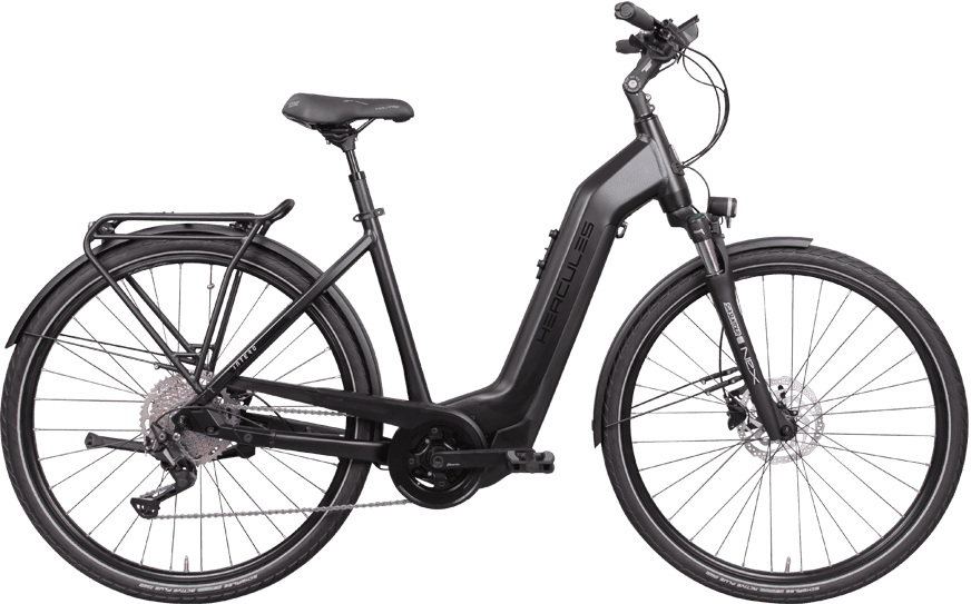 Hercules Intero Sport I-10 Schwarzes Pedelec mit integriertem Akku und Panasonic Motor