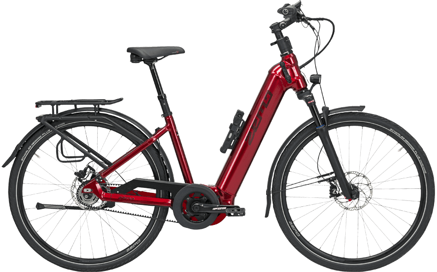 Zemo ZE5F Rotes Premium EBike mit Bosch CX Motor und 625 Wh