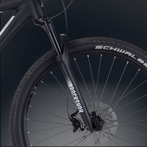 Schwarze Federgabel von RockShox