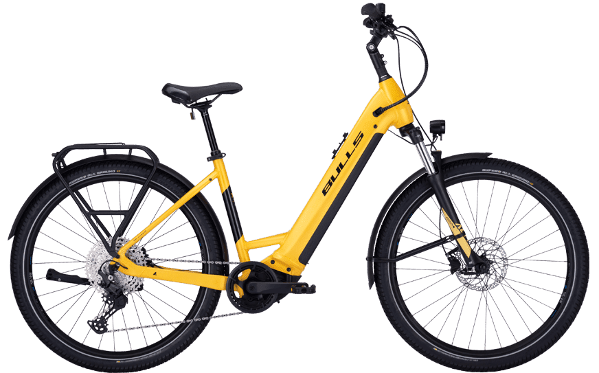 Bulls Iconic EVO 2 750 27,5 Gelb Wave 657-19844 Straßentaugliches Trekking Cross Pedelec mit Federgabel und Bosch Cx Motor mit extrem großen 750Wh Akku