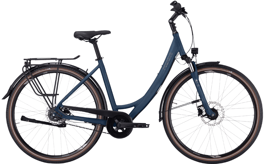 Pegasus Savona SL Disc 8 Dunkelblau Wave 636-18250 Dunkelblaues Cityrad mit Federgabel und Simano Nabenschaltung