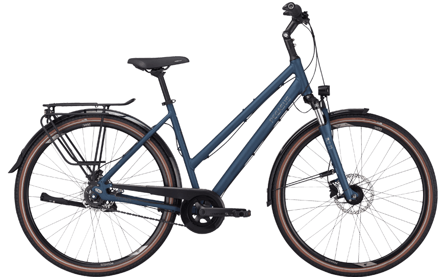 Pegasus Savona SL Disc 8 Dunkelblau trap 636-17650 Dunkelblaues Cityrad mit Federgabel und Simano Nabenschaltung