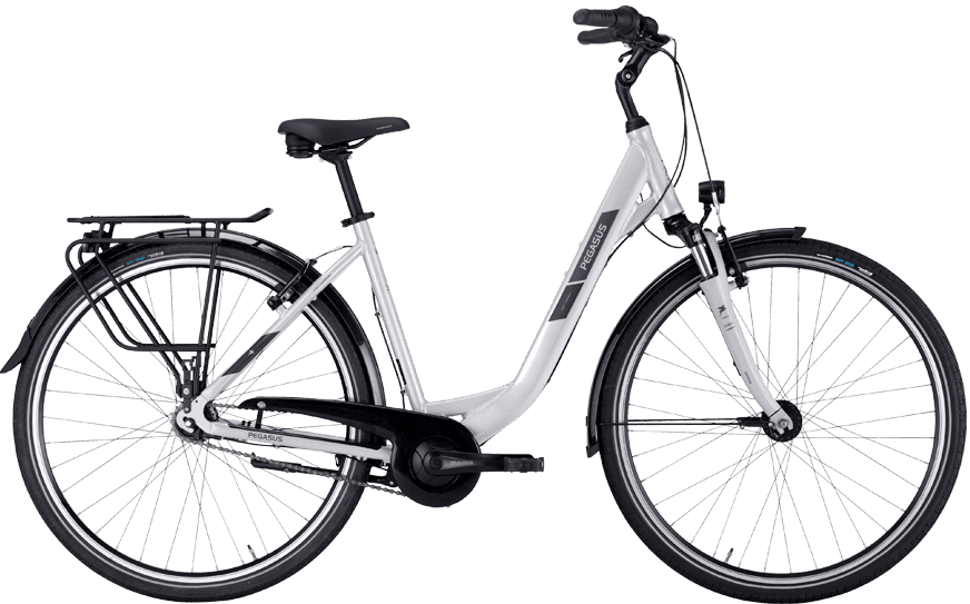 Pegasus Solero SL 7 26 Weiß Deep 636-23543 Weißes 26 Zoll Cityrad mit Federgabel und Simano Nabenschaltung