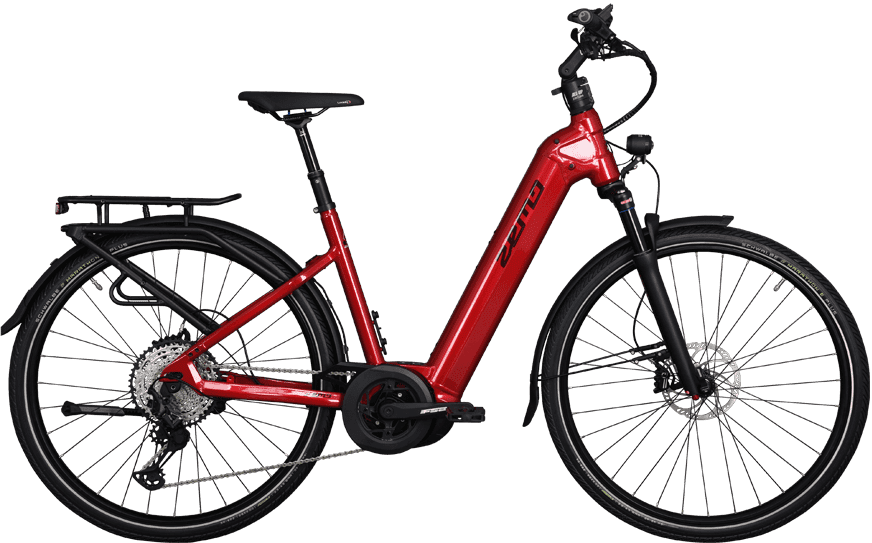 ZEMO ZE 12+ Rot Da Wave 677-057 Rotes Trekking Pedelec mit GPS Sensor 625Wh Akku und CX Motor