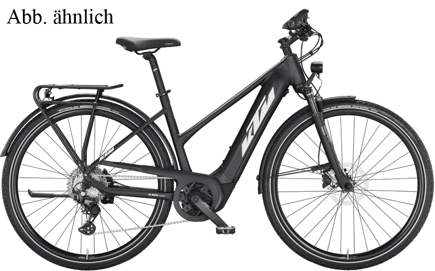 KTM Power Sport 11 Plus Schwarz trapez Schwarzes Trekkingrad mit Straßenaustattung und Bosch CX Motor
