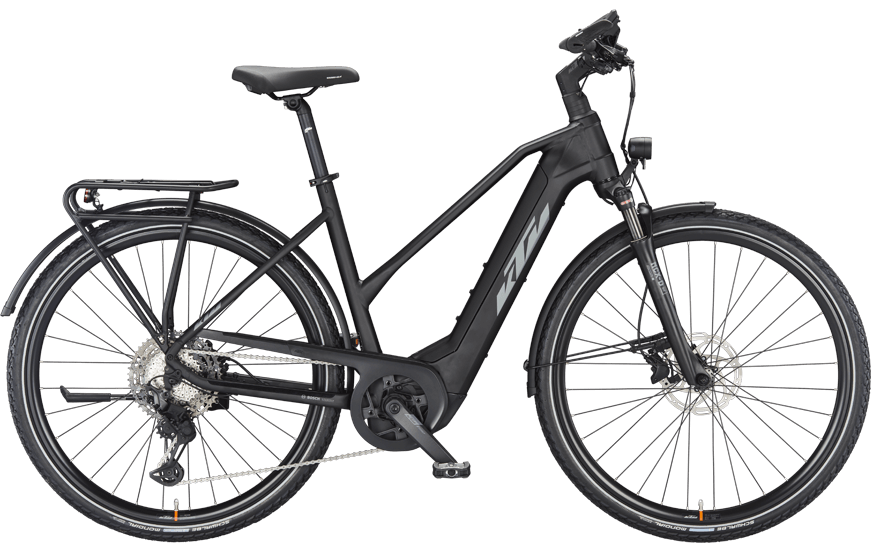 KTM Power Sport 11 Plus trap 023420211 Schwarzes Trekkingrad mit Straßenaustattung und Bosch CX Motor