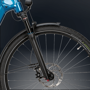 SR Suntour Federgabel mit Luft Federung und Lockout hebel
