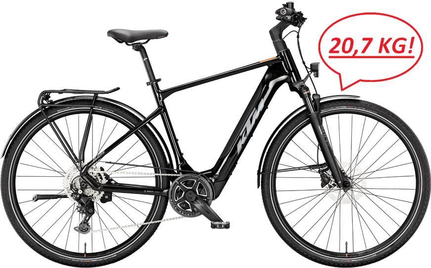 KTM Macina Sport SX 20 He 024353111 Ultraleichtes Trekking Rad mit neuem leichten Motor und 400Wh Akku