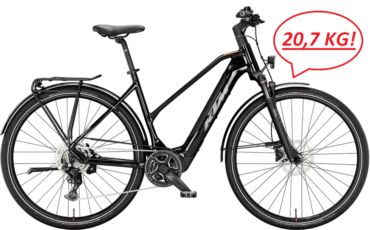 Ultraleichtes Trekking Rad mit neuem leichten Motor und 400Wh Akku