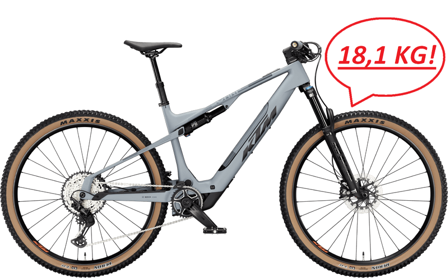 Ultraleichtes EMTB Fully Rad mit neuem leichten Motor und 400Wh Akku