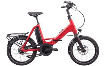 Kompaktes Rotes Klapp E-Bike mit Bosch System