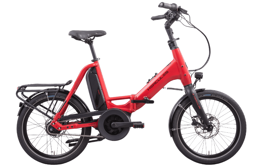 Kompaktes Rotes Klapp E-Bike mit Bosch System