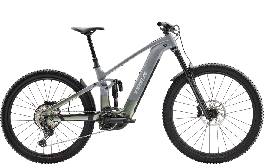 Trek Rail+ 9.7 Grau-Grün 5329071 Grau, Grünes, Vollgefedertes E-MTB