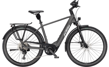 Graues, Robustes Trekking E-Bike von KTM