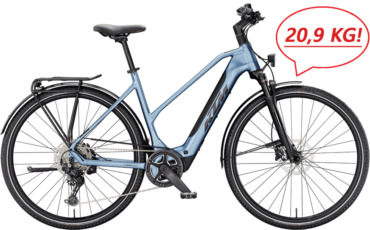 Baby Blaues Trekking E-Bike, mit bosch motor und Trapez einstieg