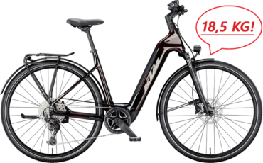 Ultraleichtes Trekking Rad mit neuem leichten Motor und 400Wh Akku