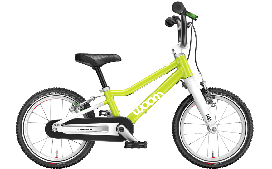 Woom 2 Lime Limetten Farbenes Woom Kinderrad in 14 Zoll