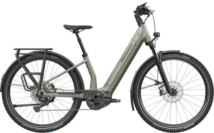 Diamant Suvea Trip Plus 5332202 Grünes Trekking E-Bike von Diamant mit Wave Rahmen