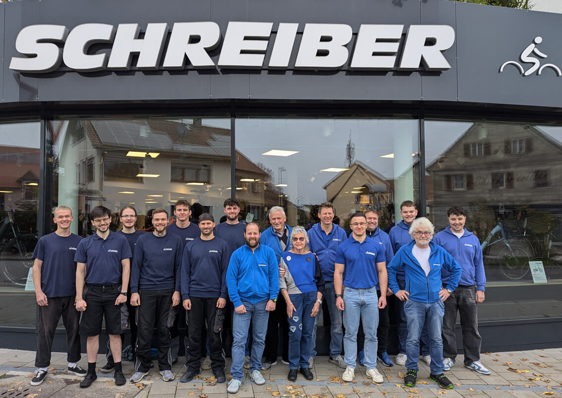 Team Bike Center Schreiber Alle Mitarbeiter vom verkauf und der Werkstatt vom BBike Center Schreiber in Eralangen