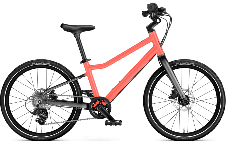 Woom Explore 4 Neon Coral Woom 20 Zoll Kinderrad in der Farbe Coral
