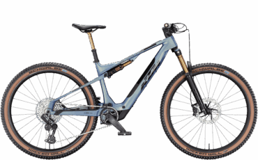 Extra leichtes E-Moutainbike in der Farbe Blau