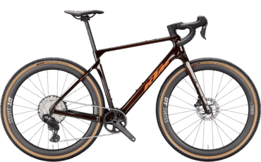 Weinrotes KTM Garvelbike mit Rennrad Lenker