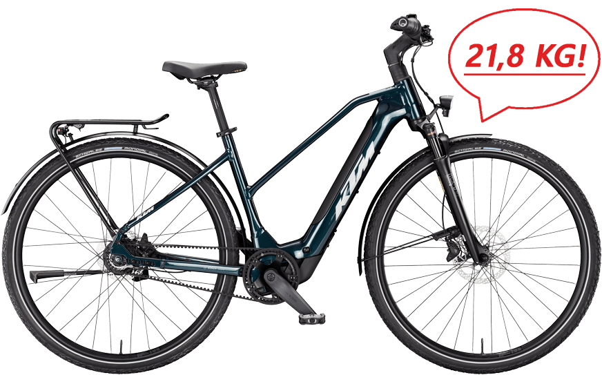 Extra Leichtes Trekkingrad von KTM mit einem Gesamtgewicht von 21,8KG