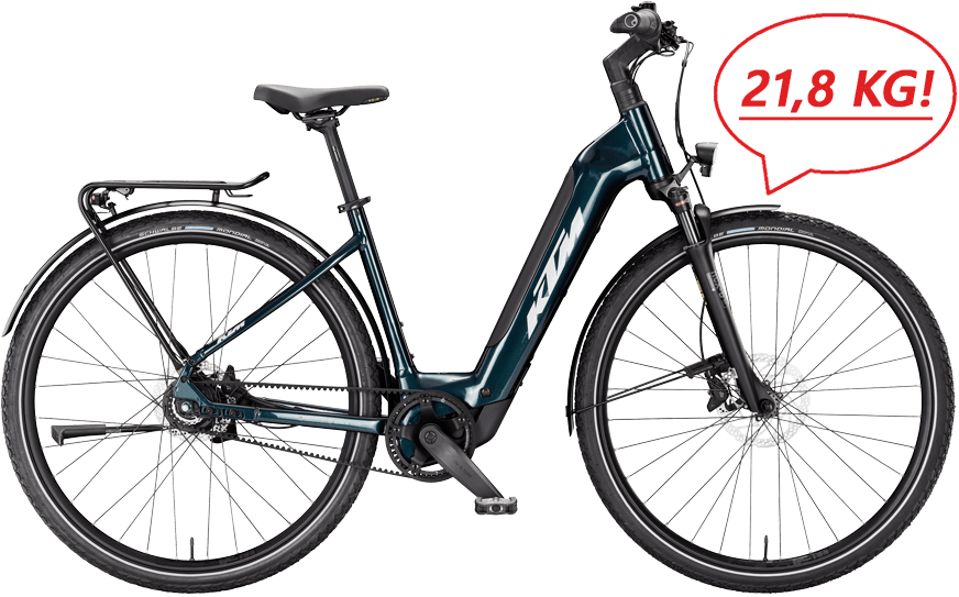 Extra Leichtes Trekkingrad von KTM mit einem Gesamtgewicht von 21,8KG