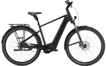 Schwarzes Pegasus trekking Rad mit leistungsstarken Motor